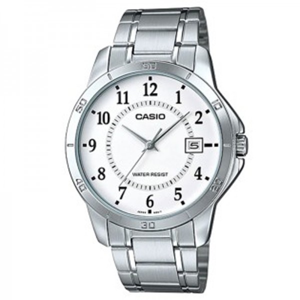 Casio MTP-V004D-7BUDF Silver White Numeric Steel
